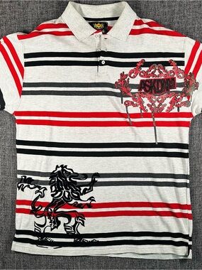 Attitude Askdnm Y2K, hip-hop, triple XL hood polo, amazing!